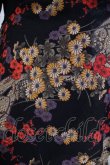 画像2: Qutie Frash / ちりめん着物袖チュニック  ブラック×レッド系 O-26-01-28-056-QU-JA-IG-OS (2)