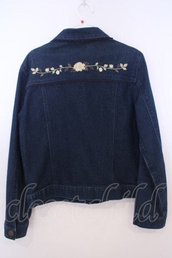 画像3: axes femme / 花刺繍デニムジャケット M インディゴ O-26-01-28-005-AX-JA-OW-OS (3)