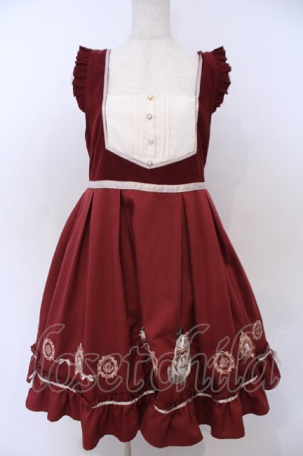 画像1: Amavel / Royal Cats ジャンパースカート  ワイン O-26-01-28-063-CA-OP-IG-OS (1)