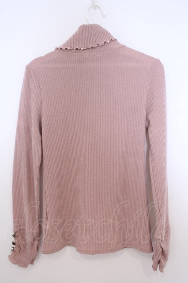 画像2: axes femme / はしごレースリブタートルニットソー M ピンク O-26-01-28-006-AX-TO-OW-OS (2)