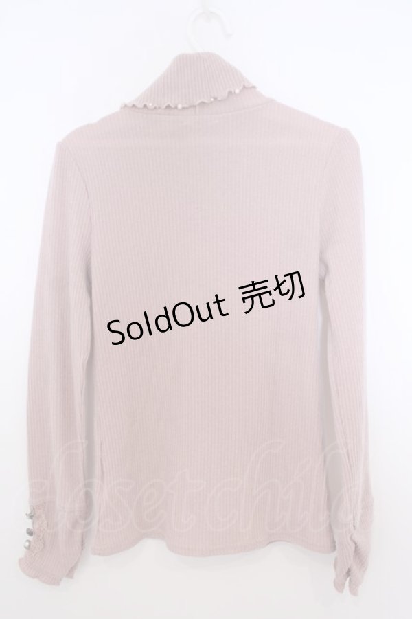 画像2: axes femme / はしごレースリブタートルニットソー M ピンク O-26-01-28-006-AX-TO-OW-ZT0130R (2)