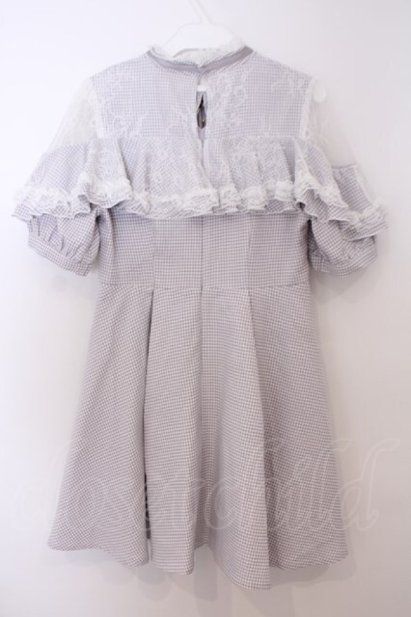 画像3: Rojita / ショルダーオーバーレースラッフルワンピース  グレー O-26-01-28-066-LO-OP-IG-OS (3)
