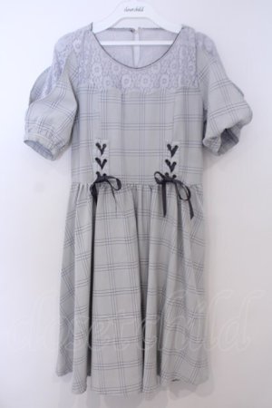 画像: axes femme POETIQUE / スカラップビスチェ切り替えワンピース M グレー O-26-01-28-069-AX-OP-IG-OS