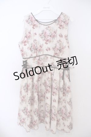 画像: axes femme POETIQUE / ローズブーケ柄ワンピース M アイボリー O-26-01-28-070-AX-OP-IG-OS