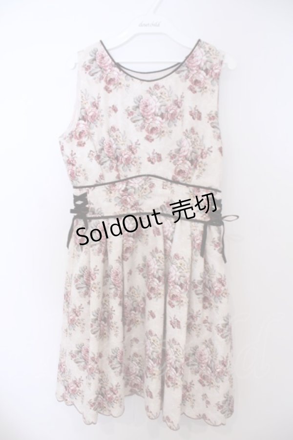 画像1: axes femme POETIQUE / ローズブーケ柄ワンピース M アイボリー O-26-01-28-070-AX-OP-IG-OS (1)