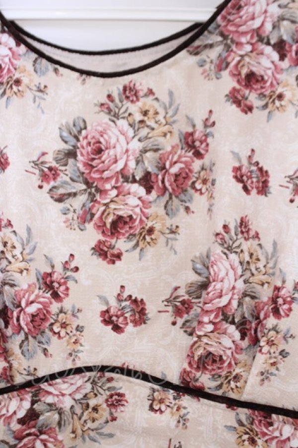 画像2: axes femme POETIQUE / ローズブーケ柄ワンピース M アイボリー O-26-01-28-070-AX-OP-IG-OS (2)