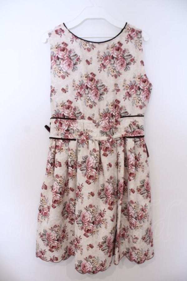 画像3: axes femme POETIQUE / ローズブーケ柄ワンピース M アイボリー O-26-01-28-070-AX-OP-IG-OS (3)