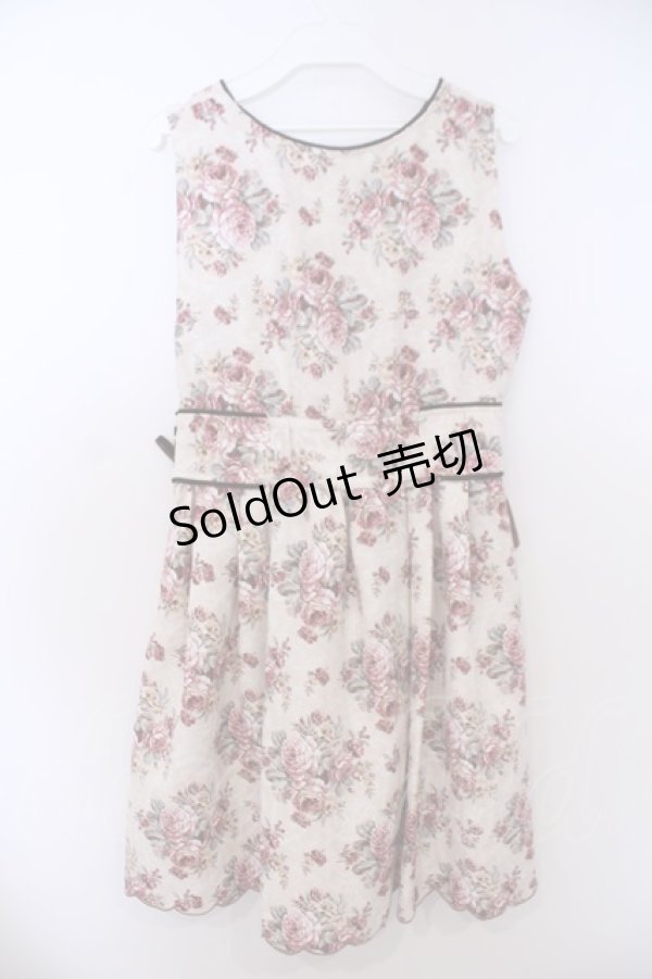 画像3: axes femme POETIQUE / ローズブーケ柄ワンピース M アイボリー O-26-01-28-070-AX-OP-IG-OS (3)