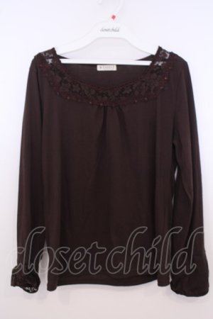 画像: axes femme / 折り返し2WAYインナープルオーバー L ブラウン O-26-01-28-008-AX-TO-OW-OS