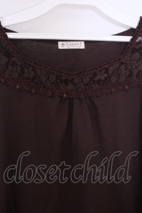 画像2: axes femme / 折り返し2WAYインナープルオーバー L ブラウン O-26-01-28-008-AX-TO-OW-OS (2)