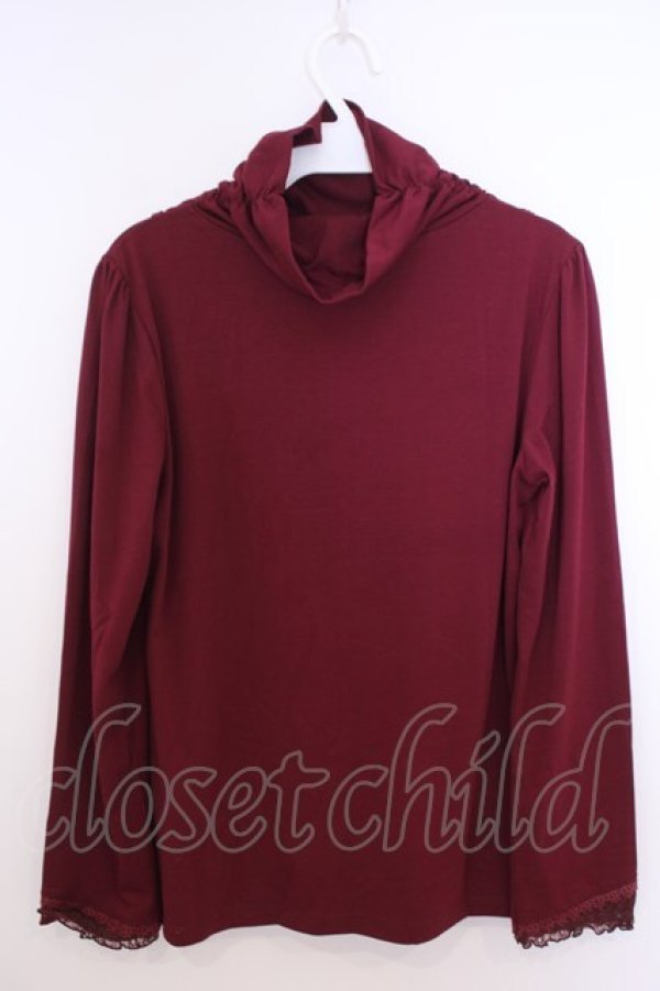 画像3: axes femme / ローズレースハイネックインナーカットソー M ワイン O-26-01-28-012-AX-TO-OW-OS (3)