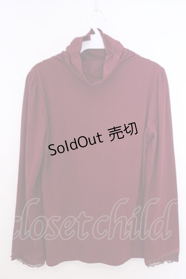 画像3: axes femme / ローズレースハイネックインナーカットソー M ワイン O-26-01-28-012-AX-TO-OW-ZT0130R (3)