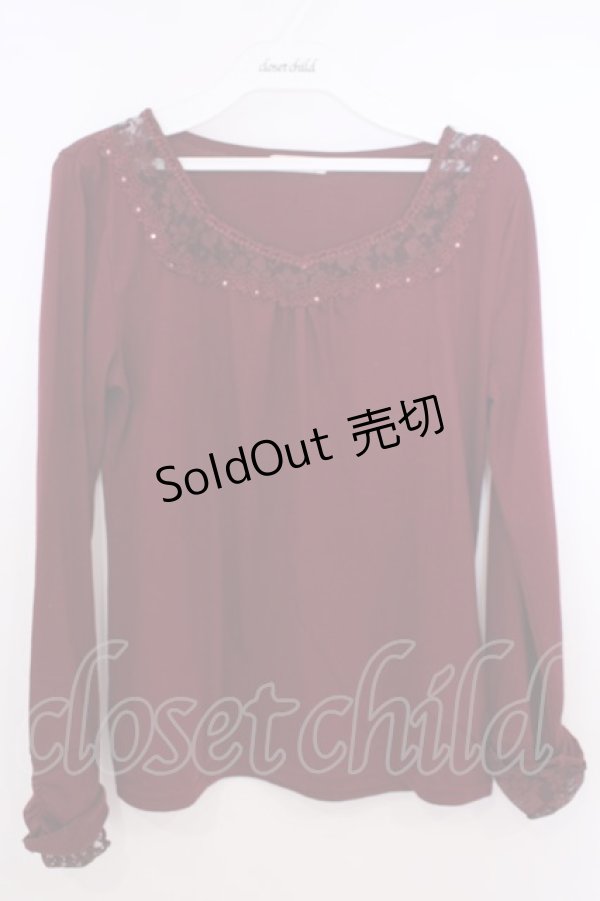 画像1: axes femme / 折り返し2WAYインナープルオーバー M ワイン O-26-01-28-013-AX-TO-OW-ZT0130R (1)