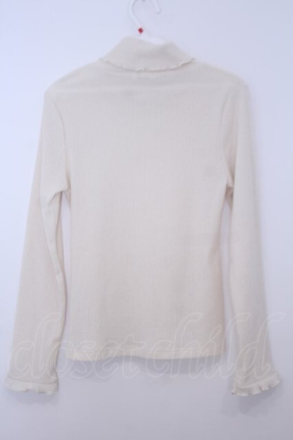 画像3: axes femme / パール付きハイネックニット M キナリ O-26-01-28-016-AX-TO-OW-OS (3)