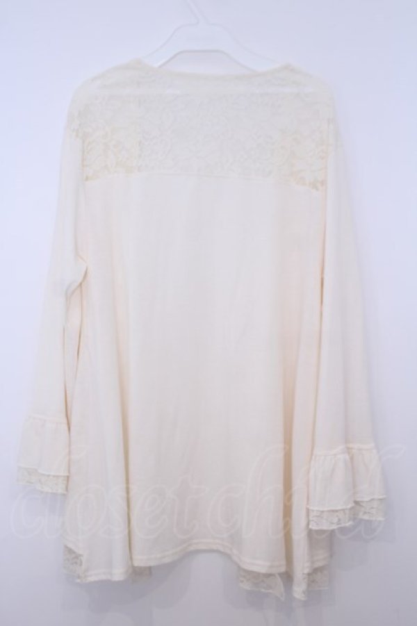 画像2: axes femme / レース重ねUVトッパーカーデ M キナリ O-26-01-28-018-AX-TO-OW-OS (2)