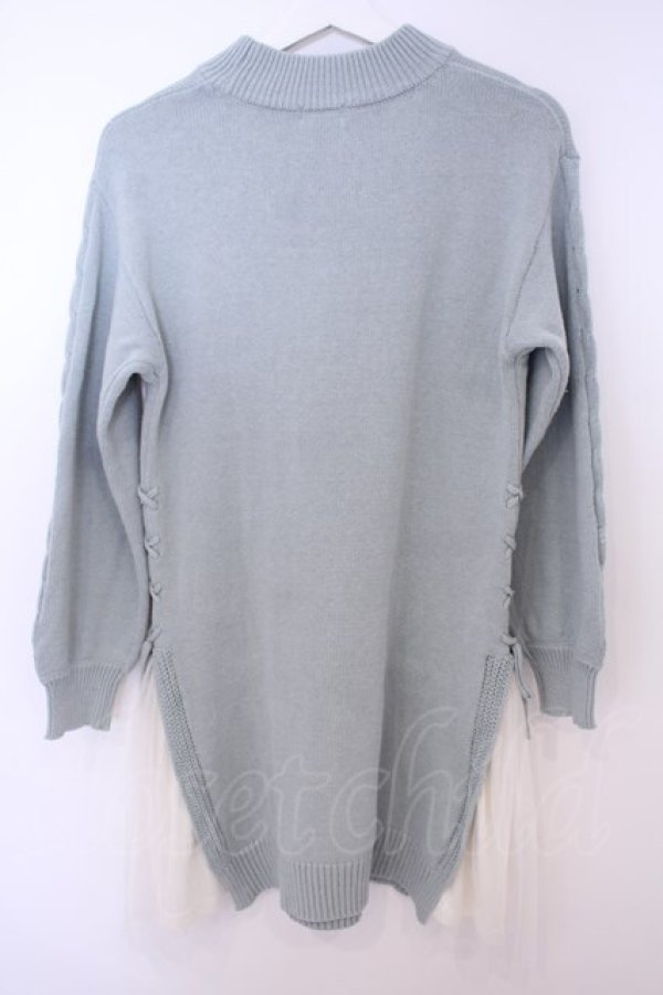 画像3: axes femme / サイドプリーツニットワンピース F ミントグリーン O-26-01-28-002-AX-OP-OW-OS (3)