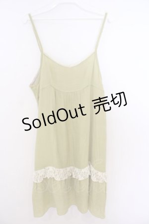 画像: axes femme / リバーシブルキャミソール M グリーン×キナリ O-26-01-28-003-AX-TO-OW-ZT0130R