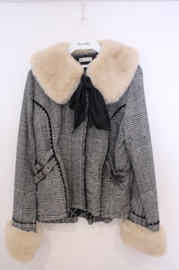 画像1: axes femme / ファー襟ベルトデザインコート  クロ系 O-26-01-28-028-AX-CO-IG-OS (1)