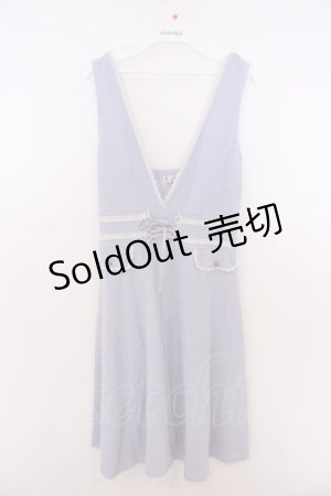 画像: axes femme / パイル風ジャンパースカート  サックス O-26-01-28-031-AX-OP-IG-ZT601