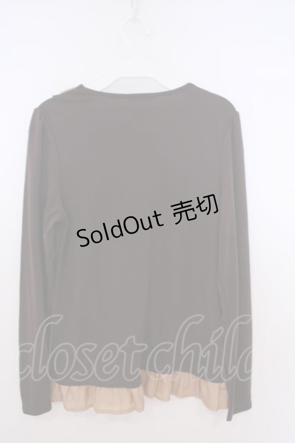 画像2: axes femme / 音符刺繍ブラウス  ブラウン O-26-01-28-032-AX-BL-IG-OS (2)