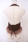 画像2: axes femme / シフォンチュールフリルホルターベスト  ブラウン O-26-01-28-037-AX-TO-IG-OS (2)