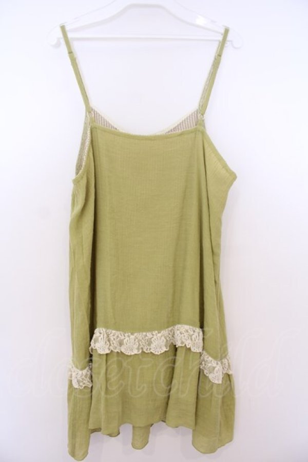 画像3: axes femme / リバーシブルキャミソール M グリーン×キナリ O-26-01-28-003-AX-TO-OW-OS (3)