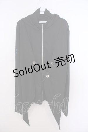 画像: Sixh / ハイネックフードパーカー  ブラック O-26-01-28-039-HN-TO-IG-OS