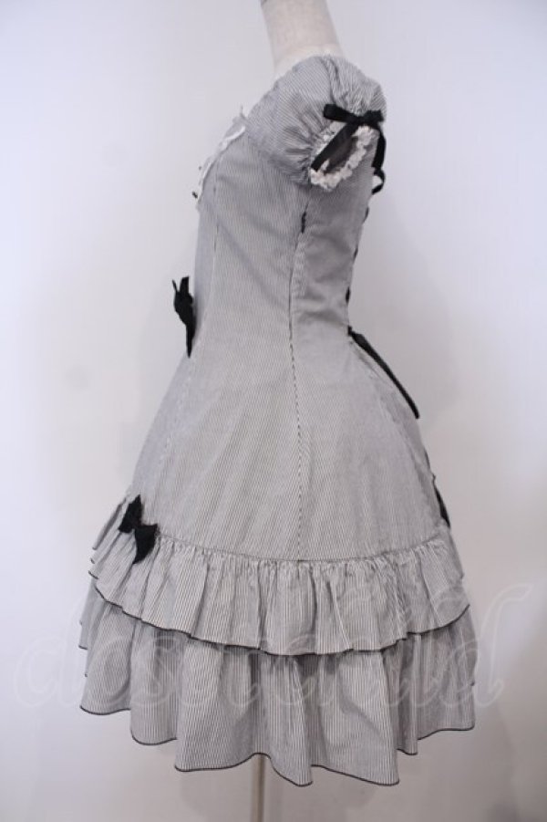 画像5: metamorphose / 半袖フリルリボンワンピース  グレー O-26-01-29-002-ME-OP-YM-OS (5)