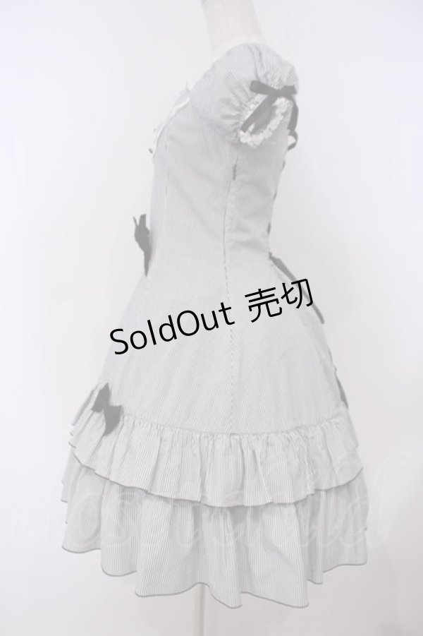 画像5: metamorphose / 半袖フリルリボンワンピース  グレー O-26-01-29-002-ME-OP-YM-OS (5)