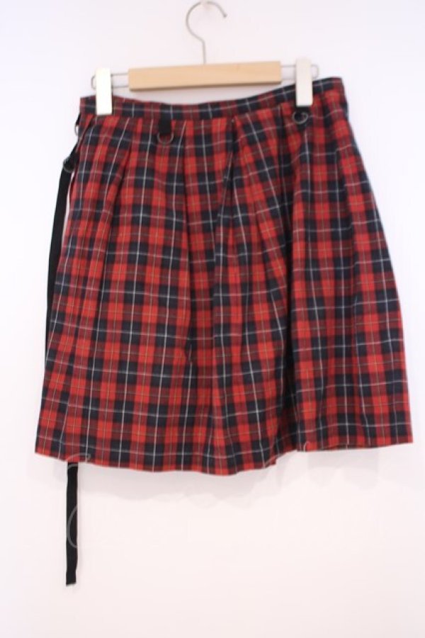 画像3: MIHO MATSUDA / チェックラップスカート  レッド O-26-01-29-031-GO-SK-OW-OS (3)