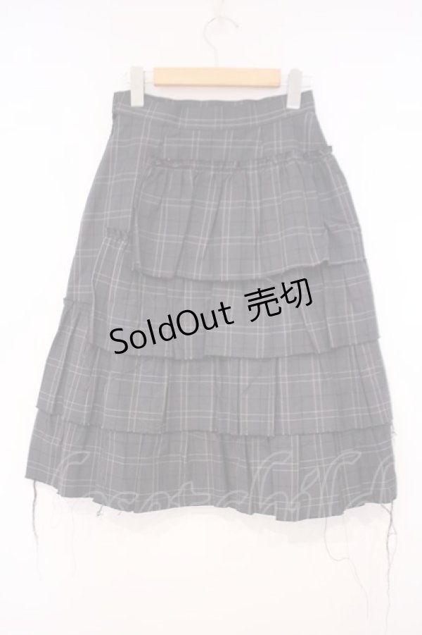 画像3: MIHO MATSUDA / カットオフランダムティアードスカート M グレー O-26-01-29-032-GO-SK-OW-OS (3)