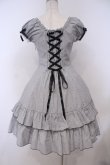 画像6: metamorphose / 半袖フリルリボンワンピース  グレー O-26-01-29-002-ME-OP-YM-OS (6)