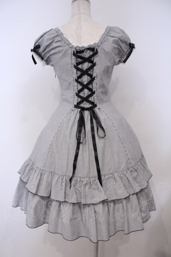 画像6: metamorphose / 半袖フリルリボンワンピース  グレー O-26-01-29-002-ME-OP-YM-OS (6)