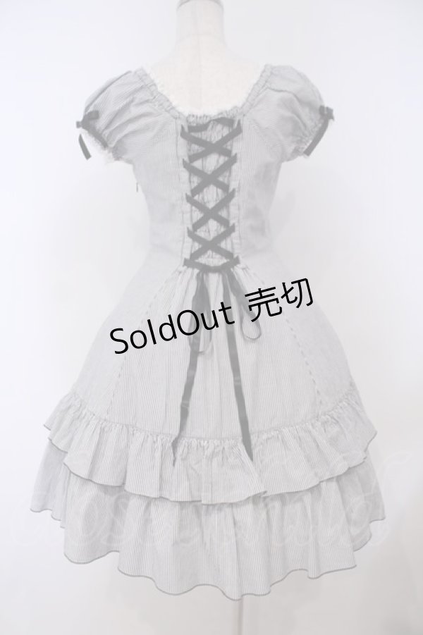 画像6: metamorphose / 半袖フリルリボンワンピース  グレー O-26-01-29-002-ME-OP-YM-OS (6)