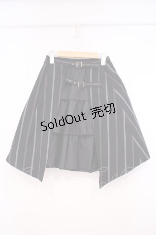 画像1: MIHO MATSUDA / レイヤードスカート M ブラック O-26-01-29-034-GO-SK-OW-OS (1)