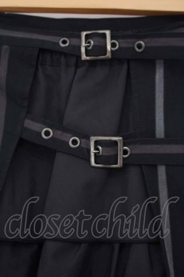 画像2: MIHO MATSUDA / レイヤードスカート M ブラック O-26-01-29-034-GO-SK-OW-OS (2)