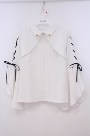 画像: axes femme POETIQUE / クロスチャーム付長袖ブラウス M シロ O-26-01-29-036-AX-BL-OW-OS