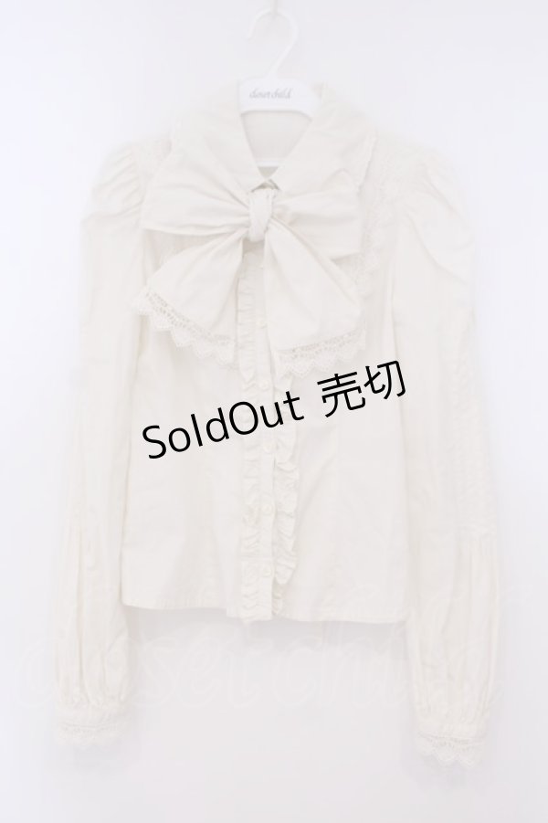 画像1: Victorian maiden / ノーブルレースインタックブラウス  キナリ O-26-01-29-047-CL-BL-OW-OS (1)