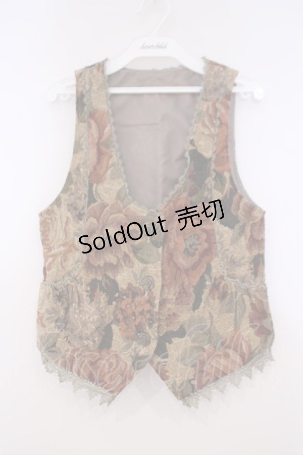 画像1: axes femme / ゴブランベスト M ブラウン系 O-26-01-29-048-AX-TO-OW-ZT0209L (1)