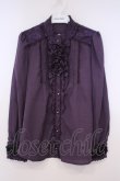 画像1: axes femme / ローズモチーフ使いブラウス M パープル O-26-01-29-049-AX-BL-OW-OS (1)