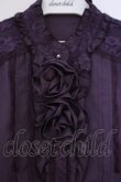 画像2: axes femme / ローズモチーフ使いブラウス M パープル O-26-01-29-049-AX-BL-OW-OS (2)