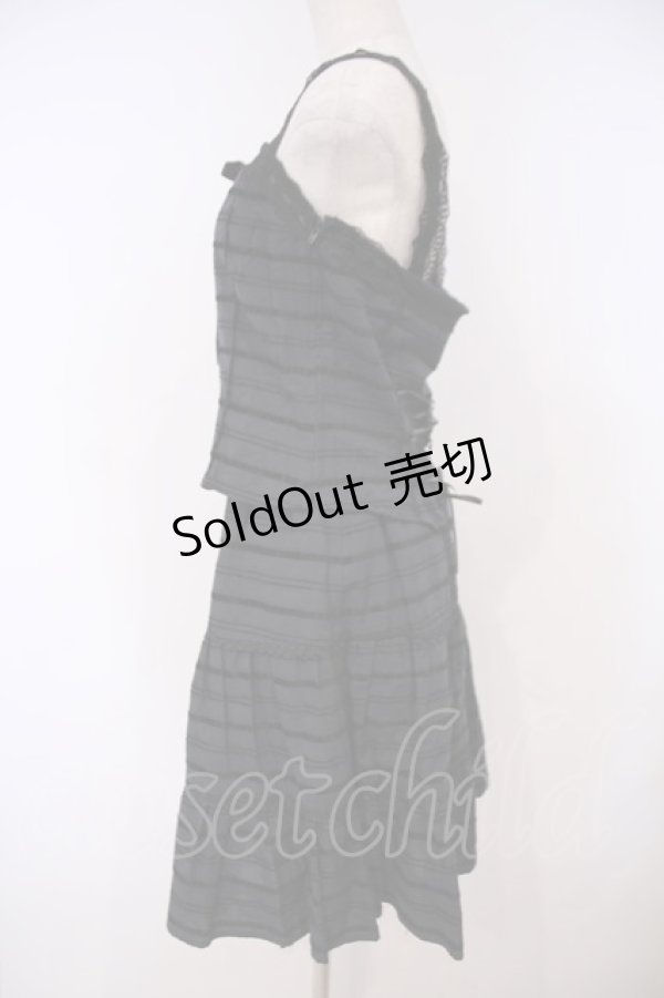 画像3: MIHO MATSUDA / ストライプセットアップ M ブルーブラック O-26-01-29-004-GO-OP-OW-OS (3)