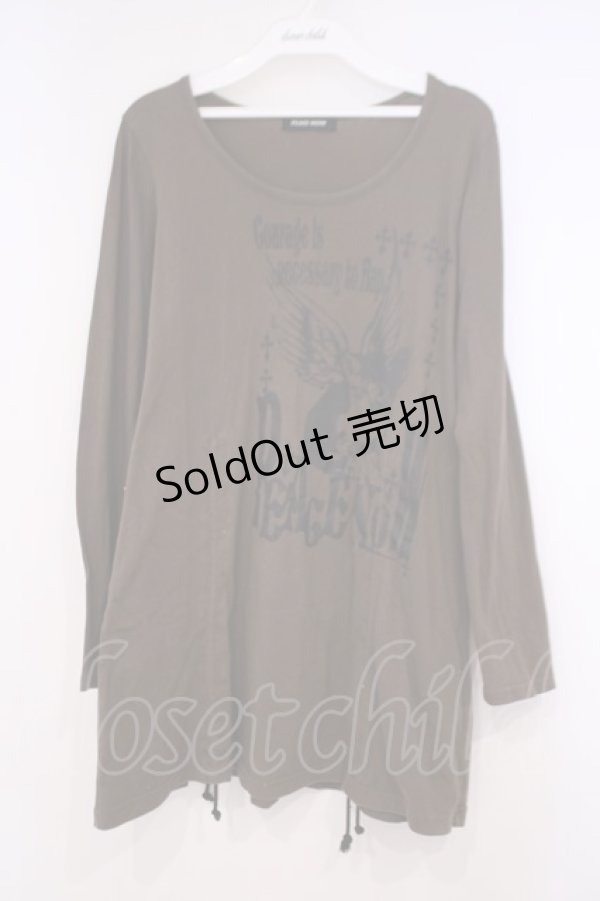 画像1: PEACE NOW / キャットptドロストカットソー M カーキグリーン O-26-01-29-054-PU-TO-OW-OS (1)