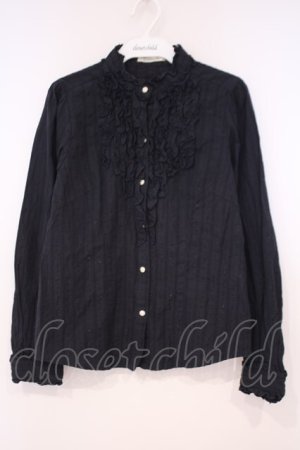 画像: axes femme / ラメストライプブラウス M クロ O-26-01-29-057-AX-BL-OW-OS