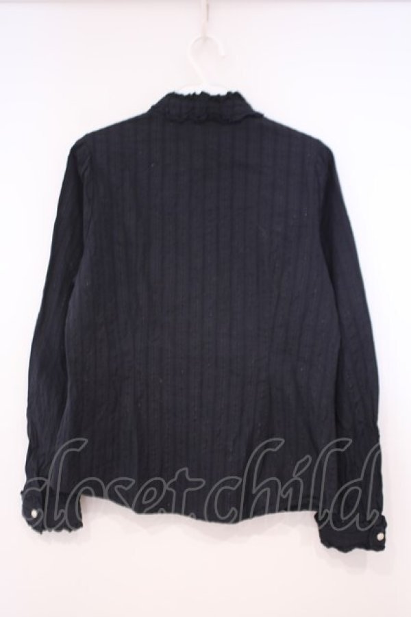 画像2: axes femme / ラメストライプブラウス M クロ O-26-01-29-057-AX-BL-OW-OS (2)