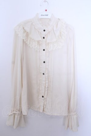 画像: axes femme kawaii / バラレースフリルブラウス M キナリ O-26-01-29-1043-AX-BL-OW-OS