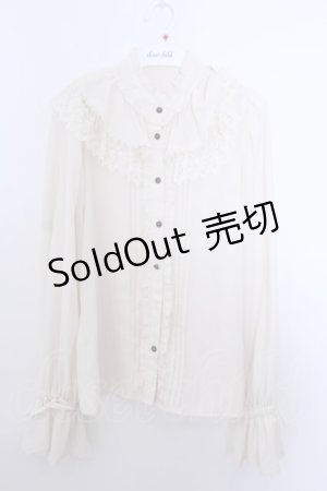 画像: axes femme kawaii / バラレースフリルブラウス M キナリ O-26-01-29-1043-AX-BL-OW-OS