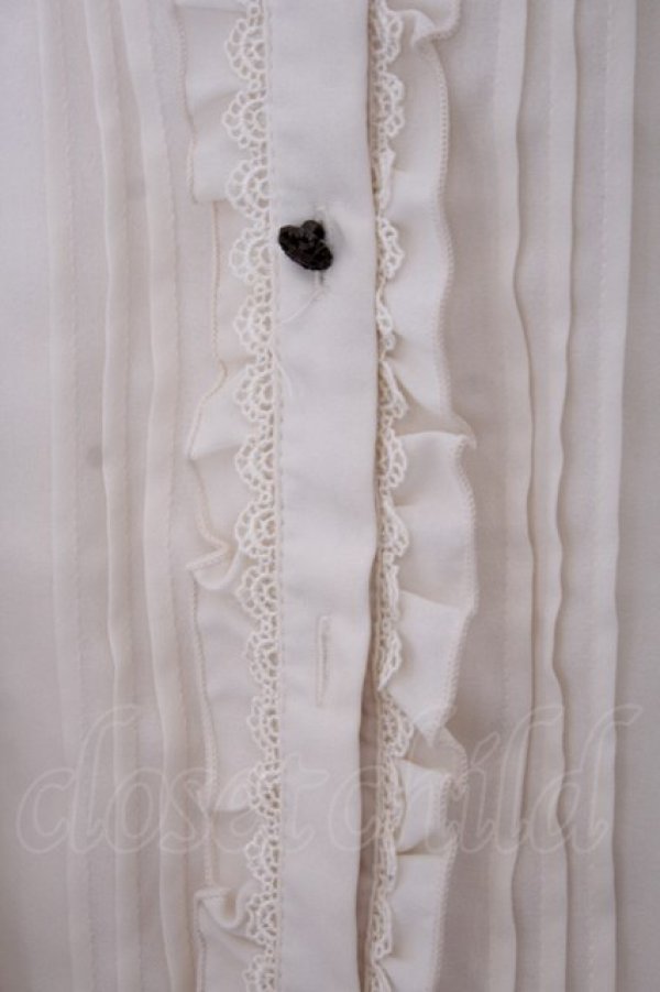 画像2: axes femme kawaii / バラレースフリルブラウス M キナリ O-26-01-29-1043-AX-BL-OW-OS (2)