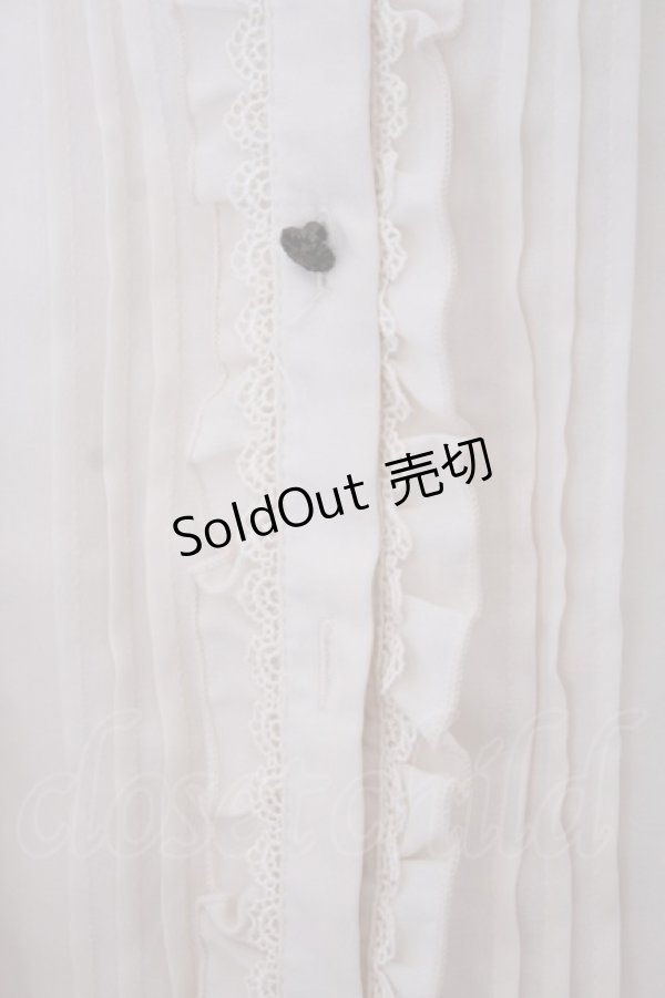 画像2: axes femme kawaii / バラレースフリルブラウス M キナリ O-26-01-29-1043-AX-BL-OW-OS (2)