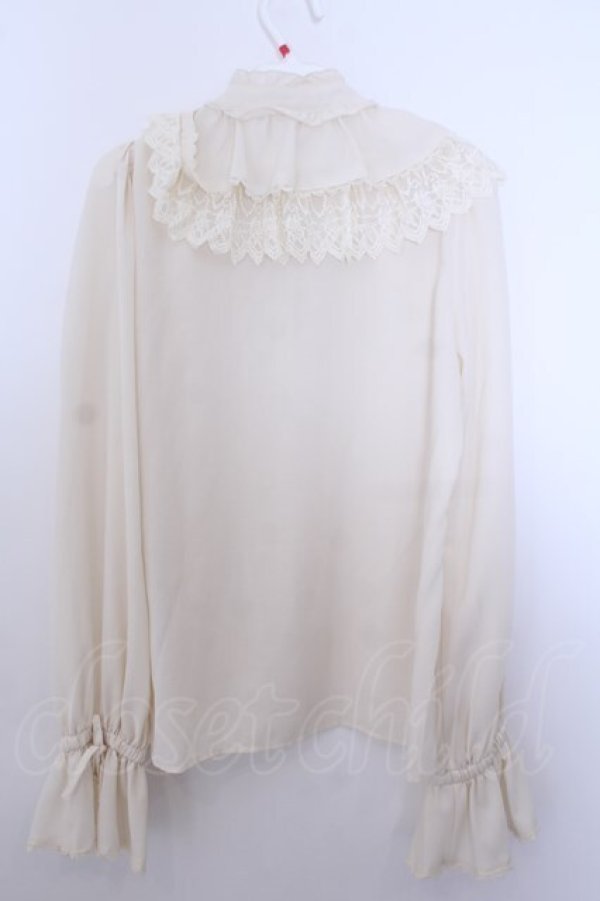 画像5: axes femme kawaii / バラレースフリルブラウス M キナリ O-26-01-29-1043-AX-BL-OW-OS (5)